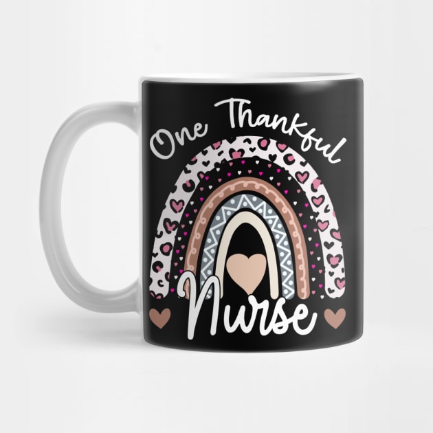 one thankful nurse rainbow leopard heart by Jhon Towel